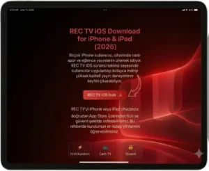 Rec TV iOS iPhone'da Ücretsiz Canlı TV ve Film İzle 9 Download the rec TV Apk on ipad from website