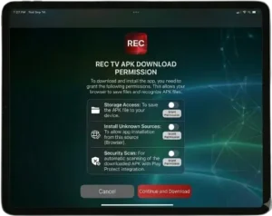 Rec TV iOS iPhone'da Ücretsiz Canlı TV ve Film İzle 10 Grant Permission to rec tv Apk download on your ipad
