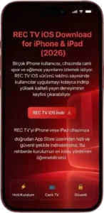 Rec TV iOS iPhone'da Ücretsiz Canlı TV ve Film İzle 3 open the website to download the rec TV Apk