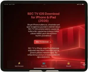 Rec TV iOS iPhone'da Ücretsiz Canlı TV ve Film İzle 8 Open the website for download rec tv Apkmon ipad